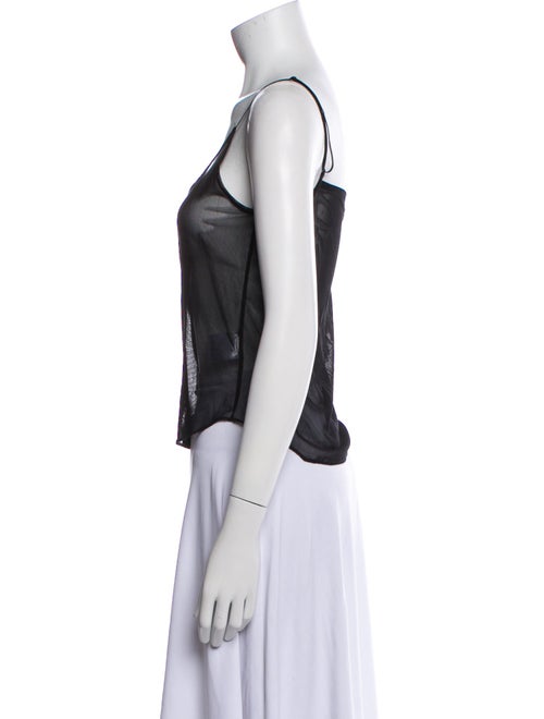 The Frankie Shop Mesh Scoop Neck Top