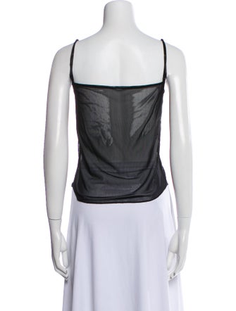 The Frankie Shop Mesh Scoop Neck Top