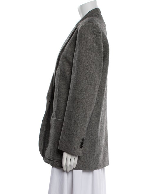 The Frankie Shop Wool Tweed Pattern Blazer