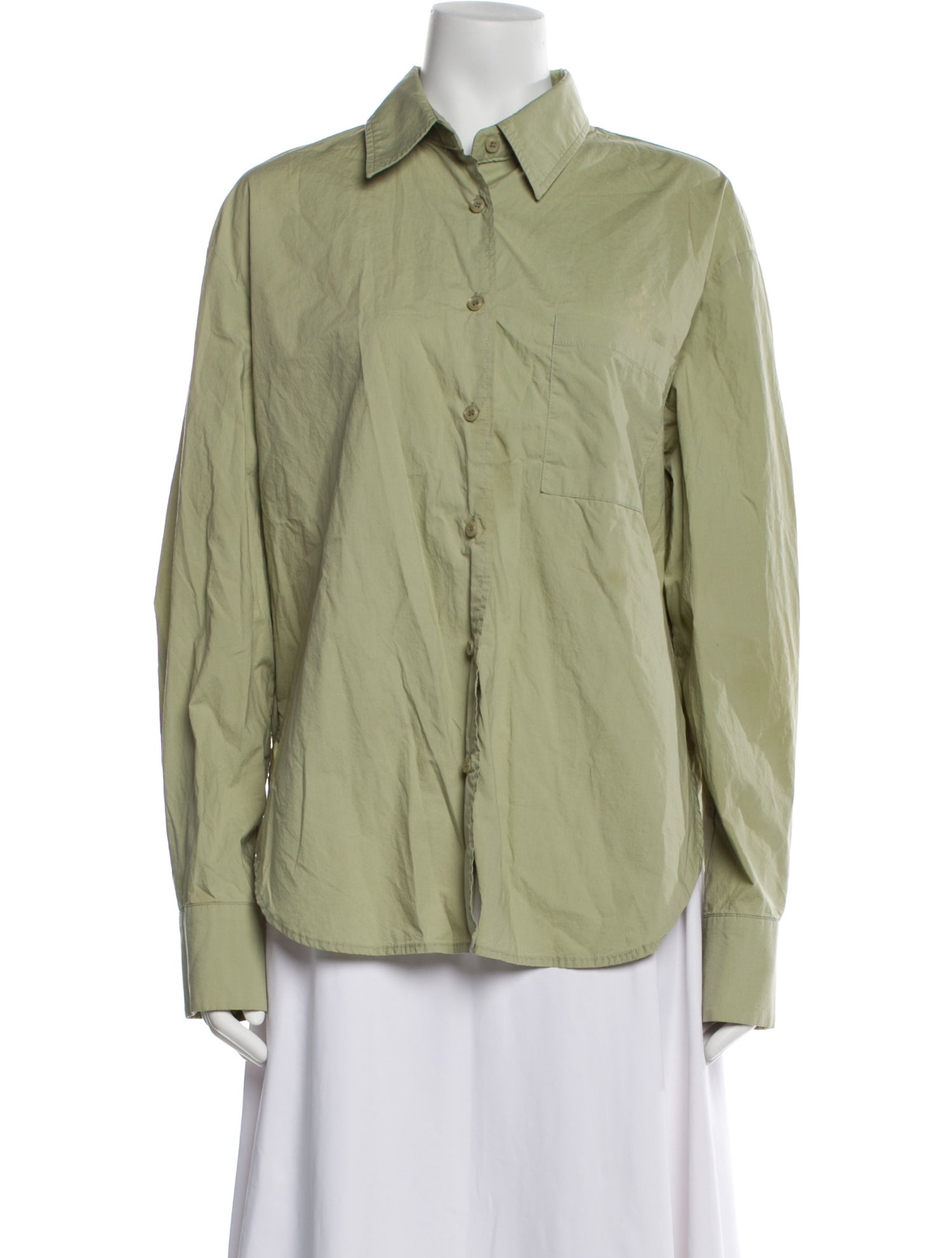 The Frankie Shop Long Sleeve Button-Up Top