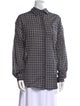 The Frankie Shop Plaid Print Long Sleeve Button-Up Top