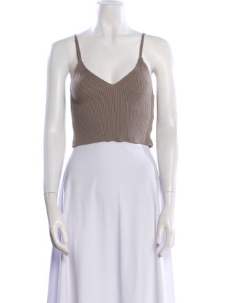 The Frankie Shop V-Neck Sleeveless Crop Top