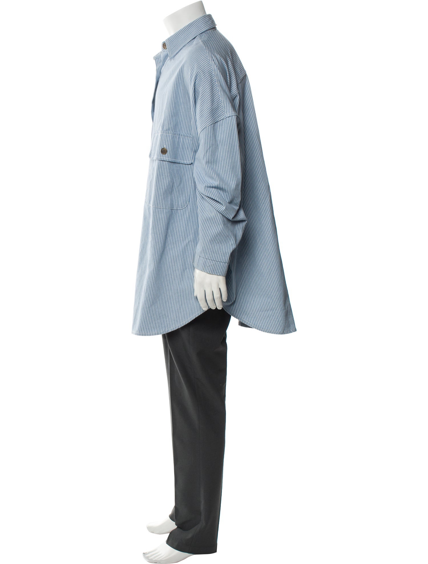 The Frankie Shop Striped Long Sleeve Western Shirt