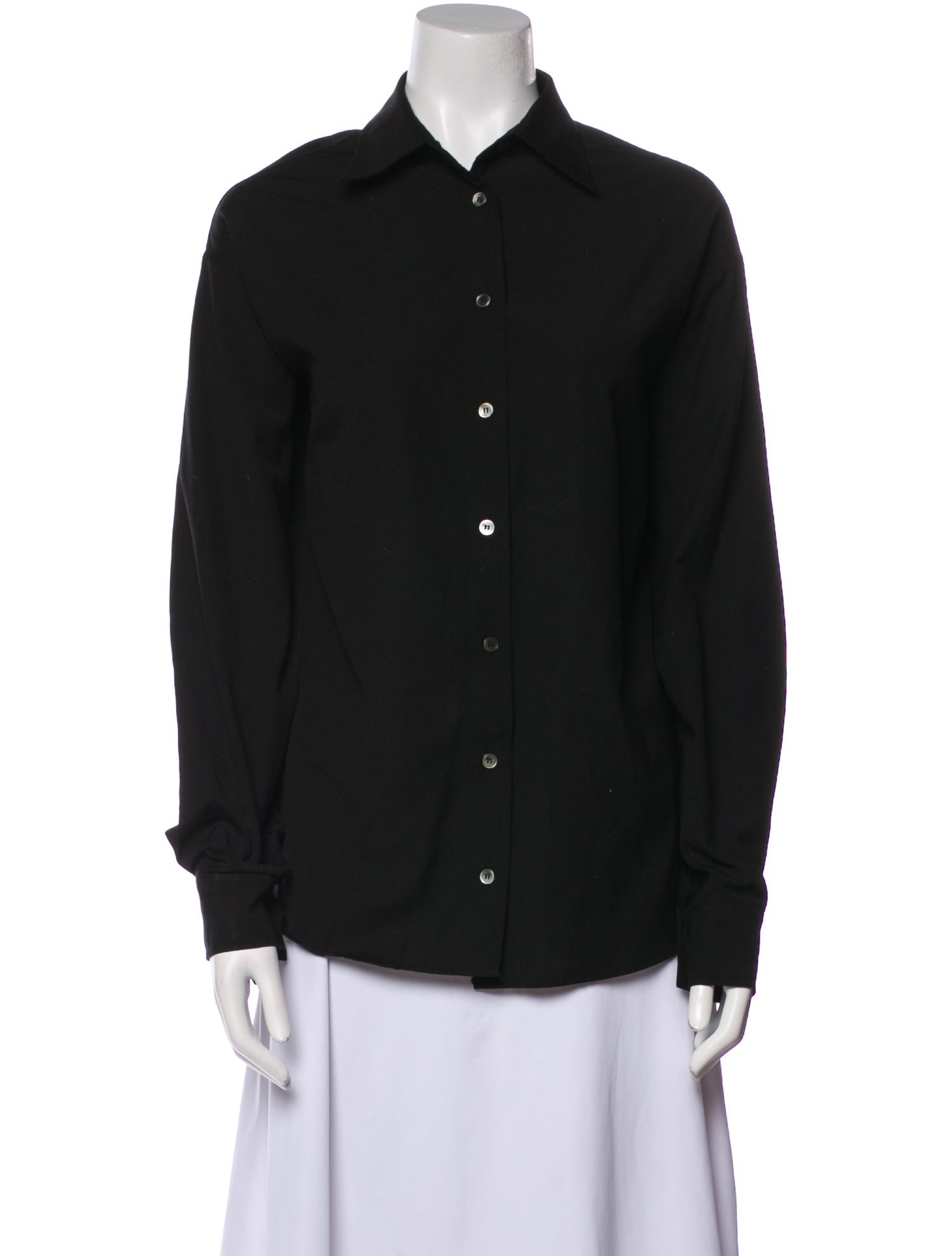 The Frankie Shop Long Sleeve Button-Up Top