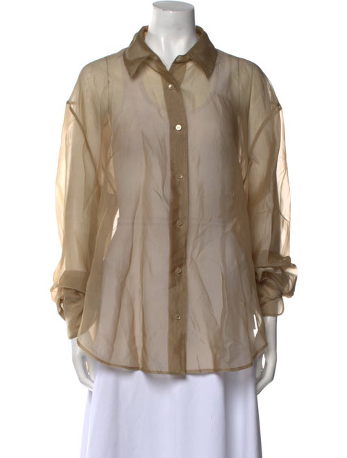 The Frankie Shop Long Sleeve Button-Up Top