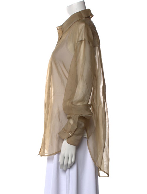 The Frankie Shop Long Sleeve Button-Up Top