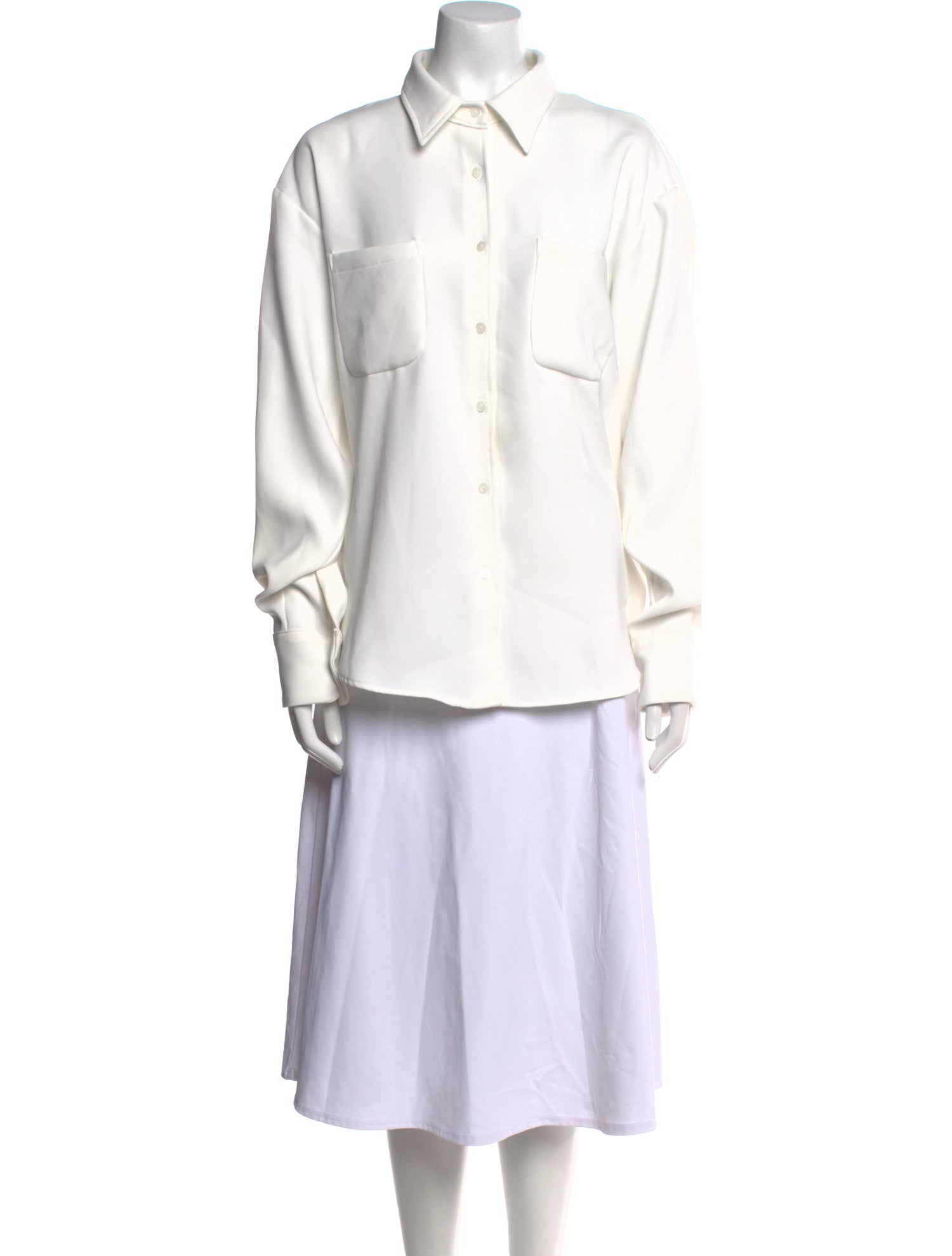 The Frankie Shop Long Sleeve Button-Up Top