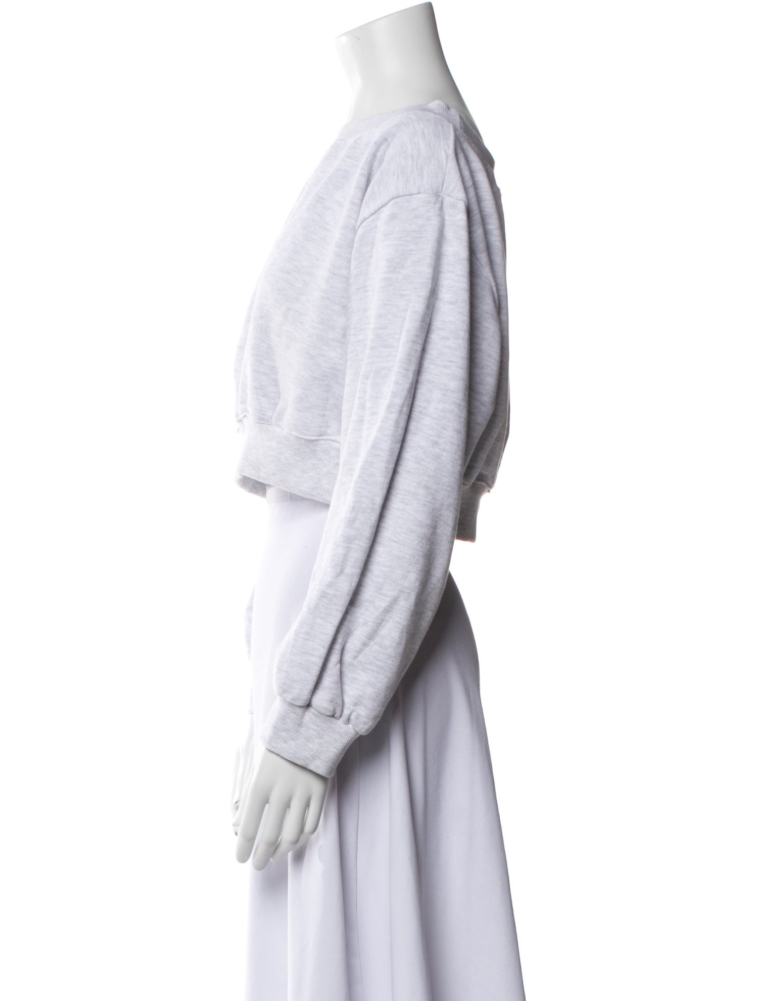 The Frankie Shop Bateau Neckline Long Sleeve Crop Top