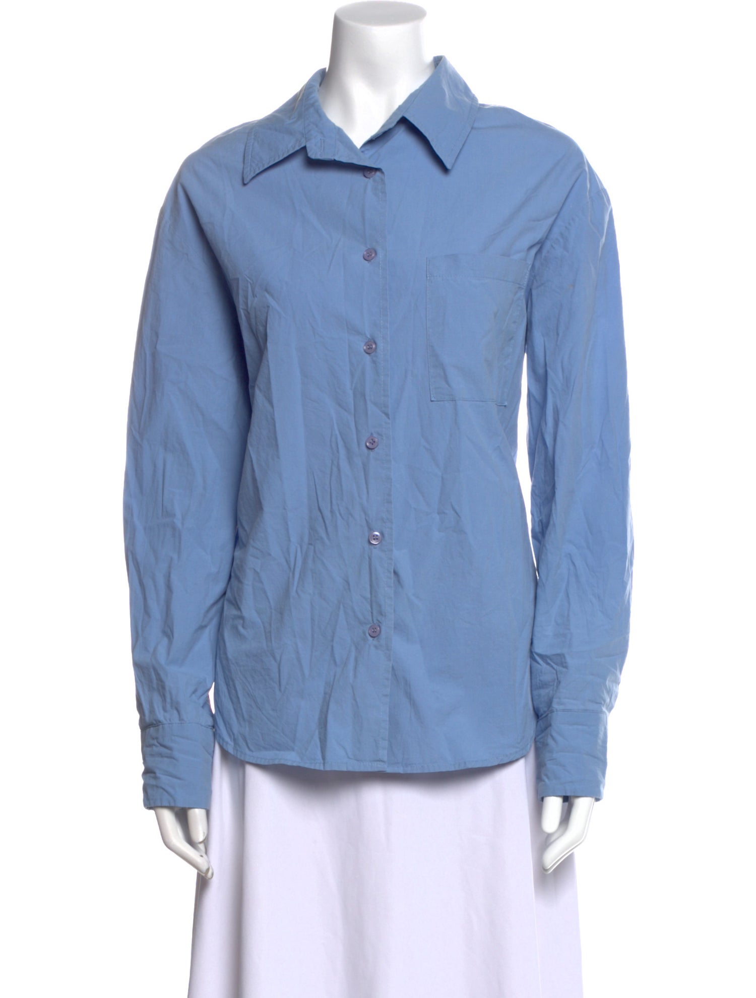 The Frankie Shop Long Sleeve Button-Up Top