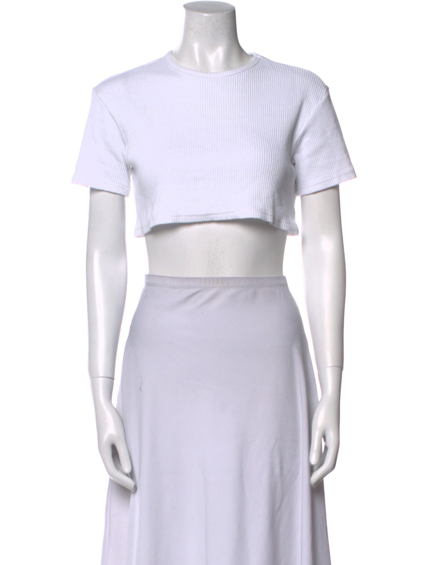 The Frankie Shop Crew Neck Short Sleeve Crop Top