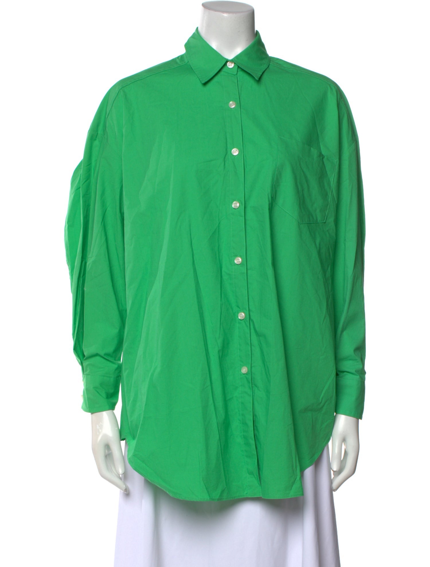 The Frankie Shop Long Sleeve Button-Up Top