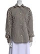 The Frankie Shop Striped Long Sleeve Button-Up Top