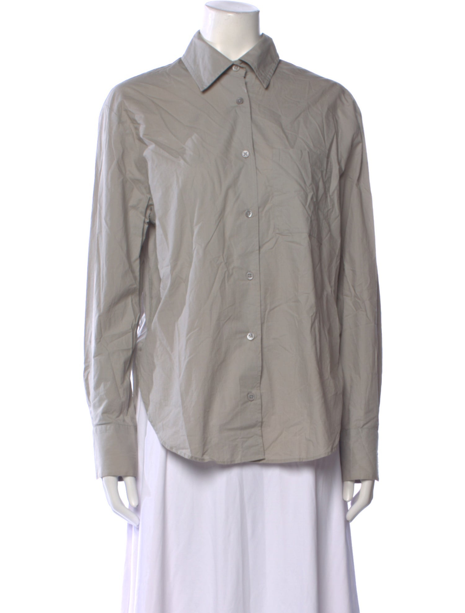 The Frankie Shop Long Sleeve Button-Up Top