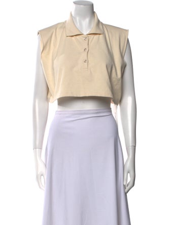 The Frankie Shop Short Sleeve Crop Top