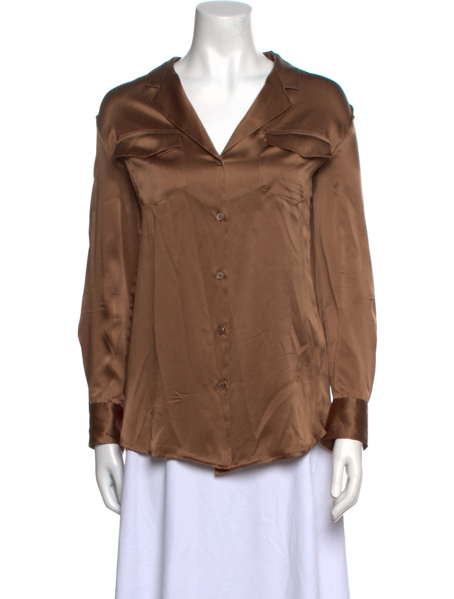 The Frankie Shop Long Sleeve Button-Up Top