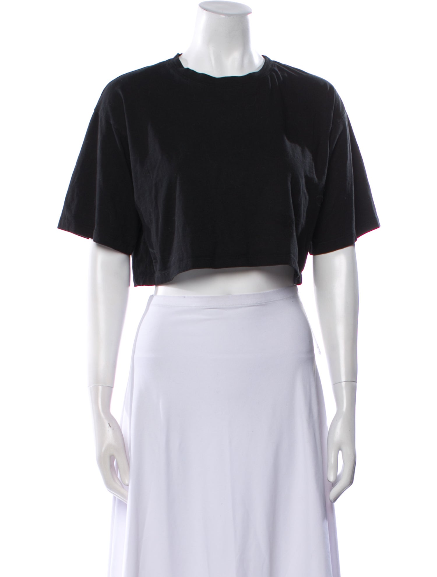 The Frankie Shop Crew Neck Short Sleeve Crop Top