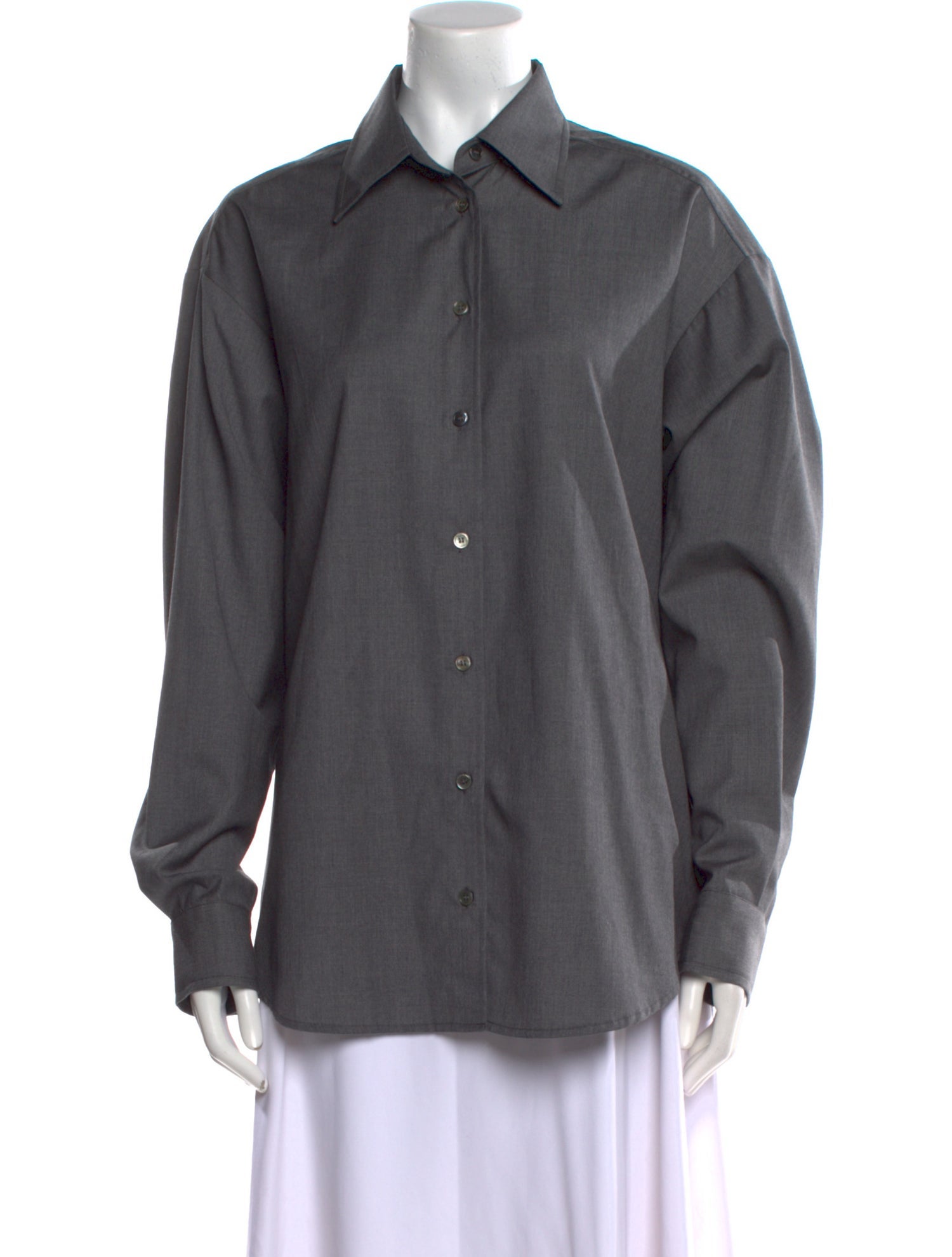 The Frankie Shop Long Sleeve Button-Up Top