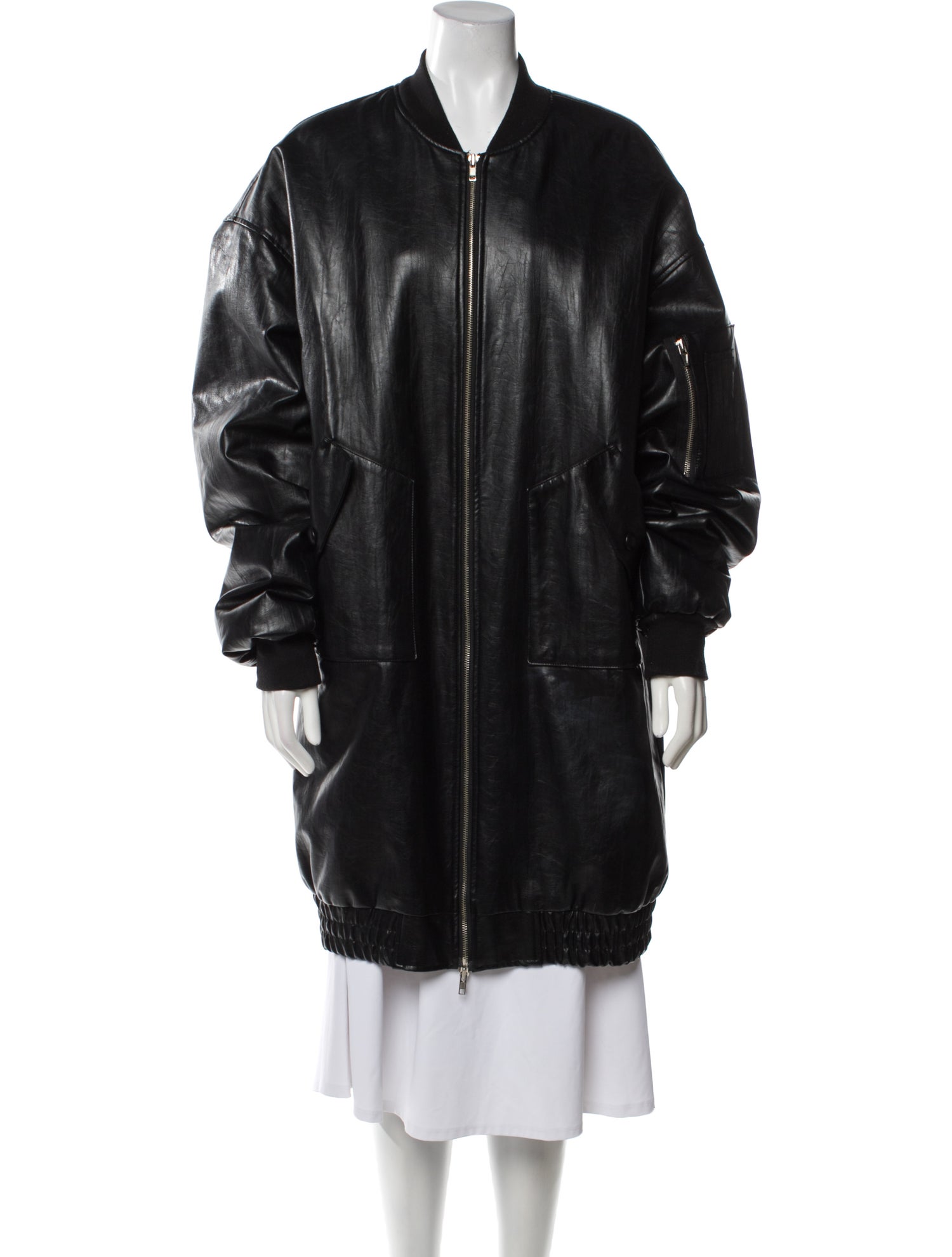 The Frankie Shop Faux Leather Bomber Jacket