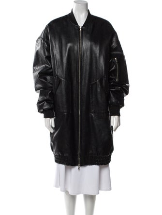 The Frankie Shop Faux Leather Bomber Jacket