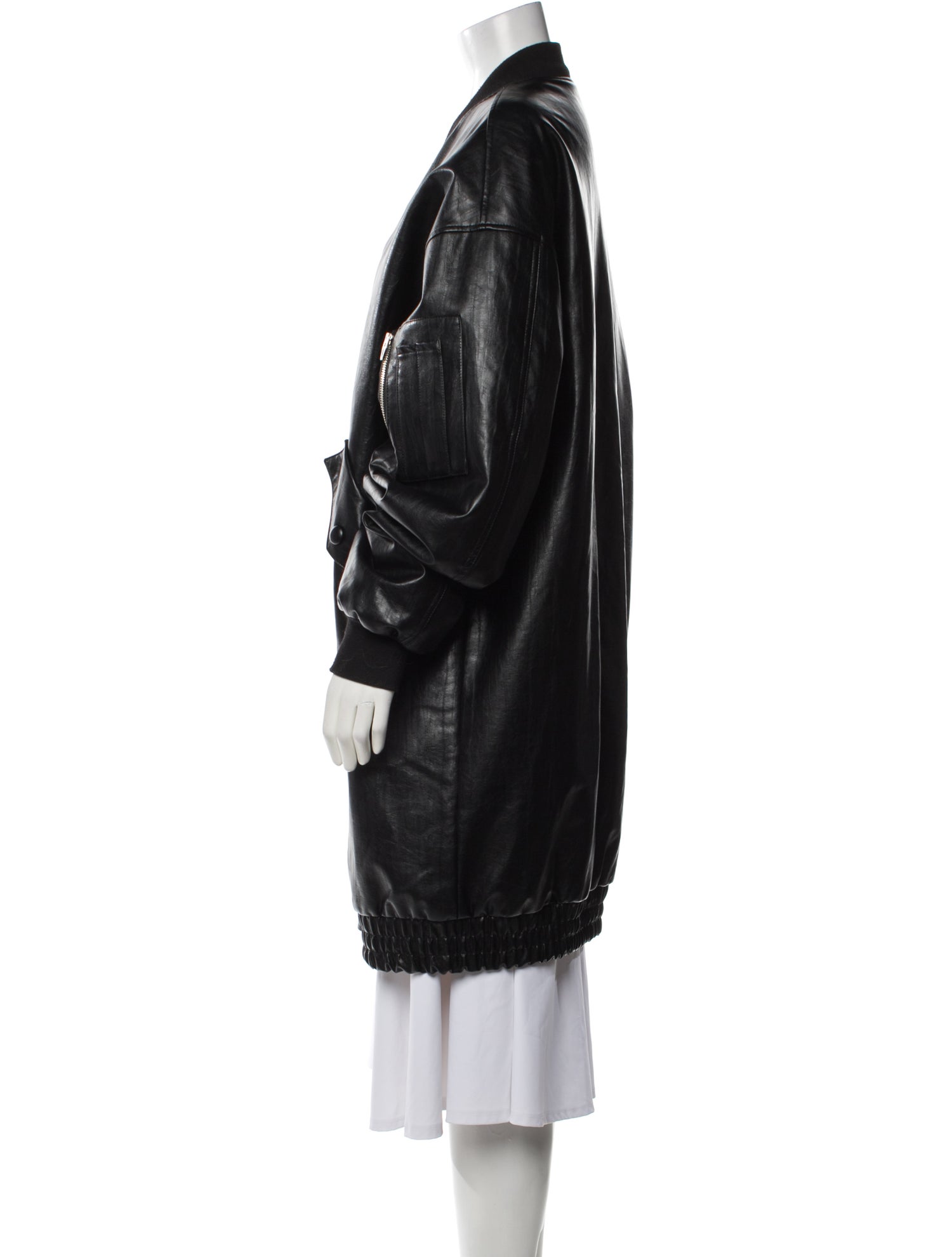 The Frankie Shop Faux Leather Bomber Jacket