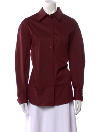 The Frankie Shop Long Sleeve Button-Up Top