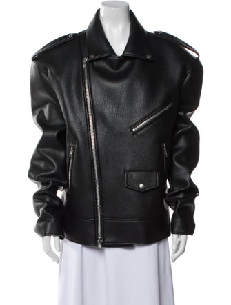 The Frankie Shop Faux Leather Biker Jacket