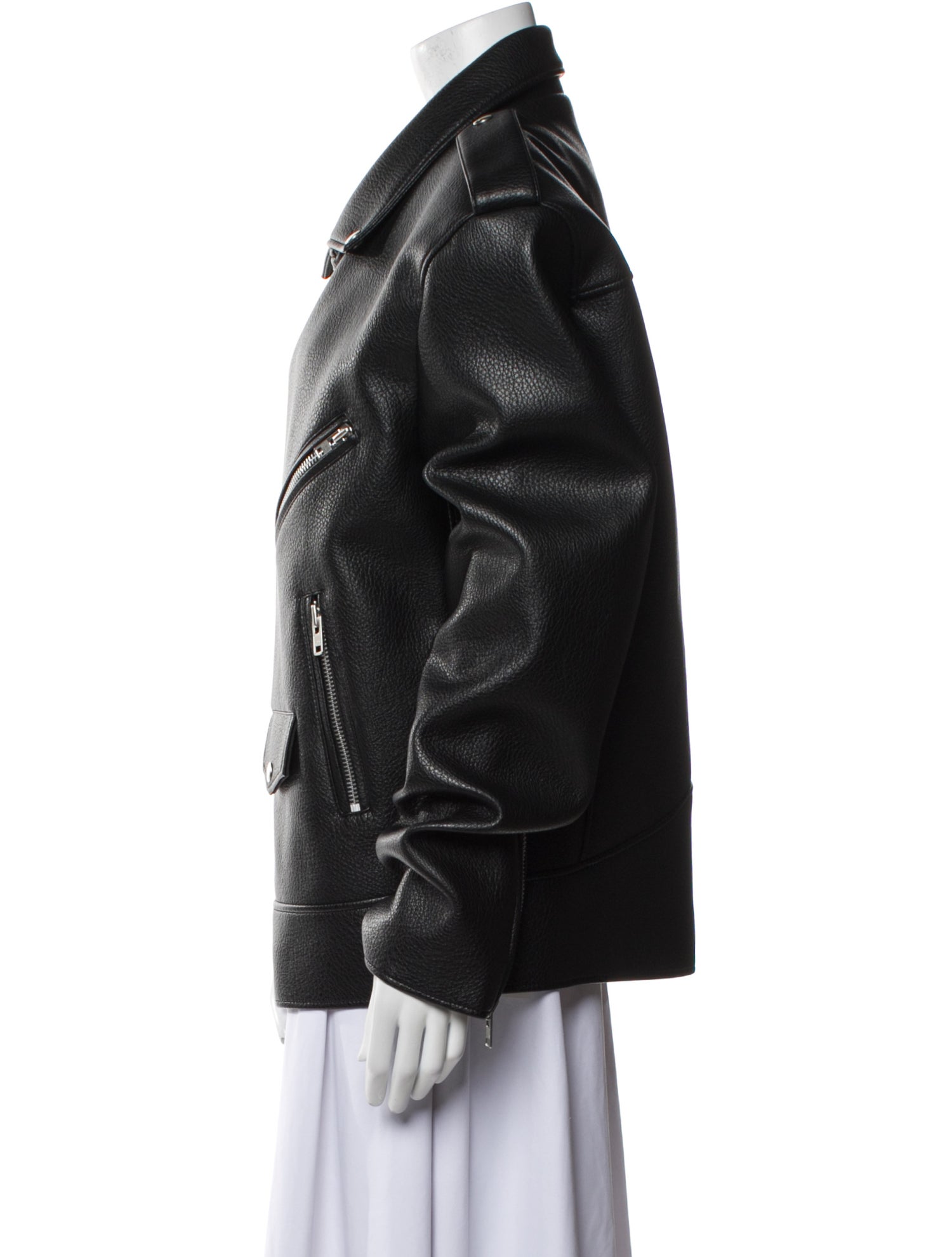 The Frankie Shop Faux Leather Biker Jacket
