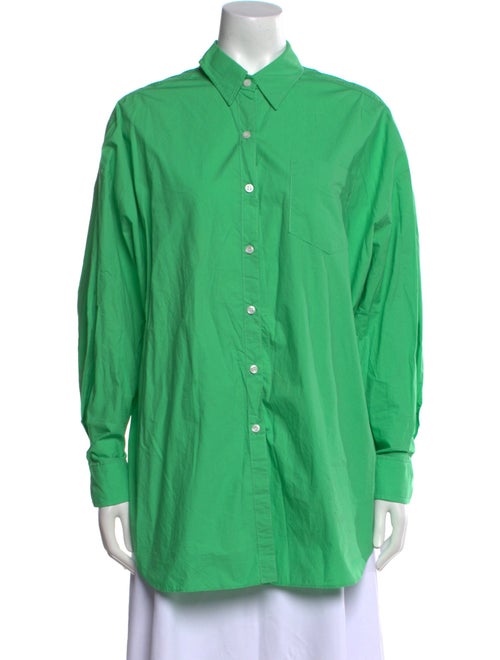 The Frankie Shop Long Sleeve Button-Up Top