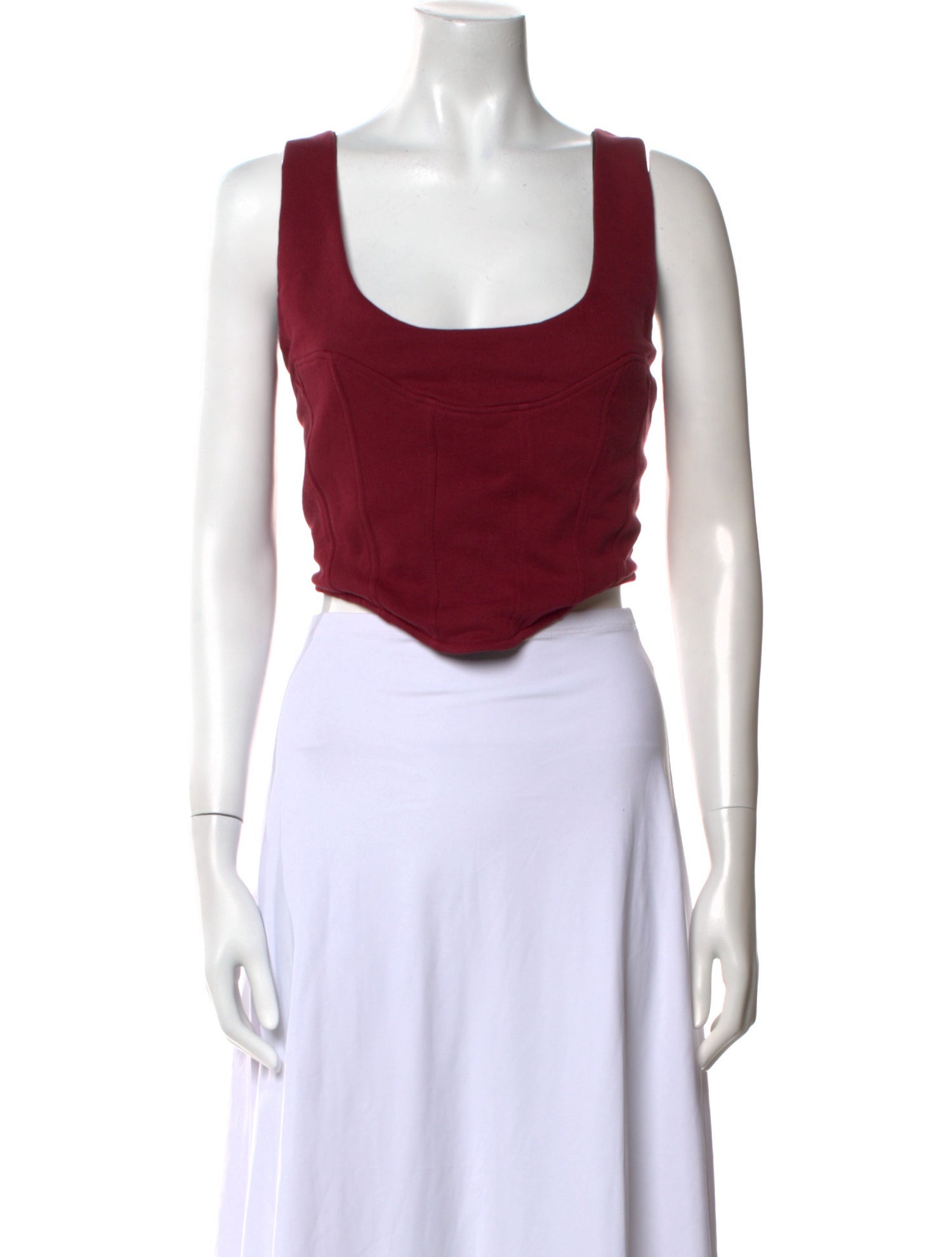 The Frankie Shop Scoop Neck Sleeveless Crop Top