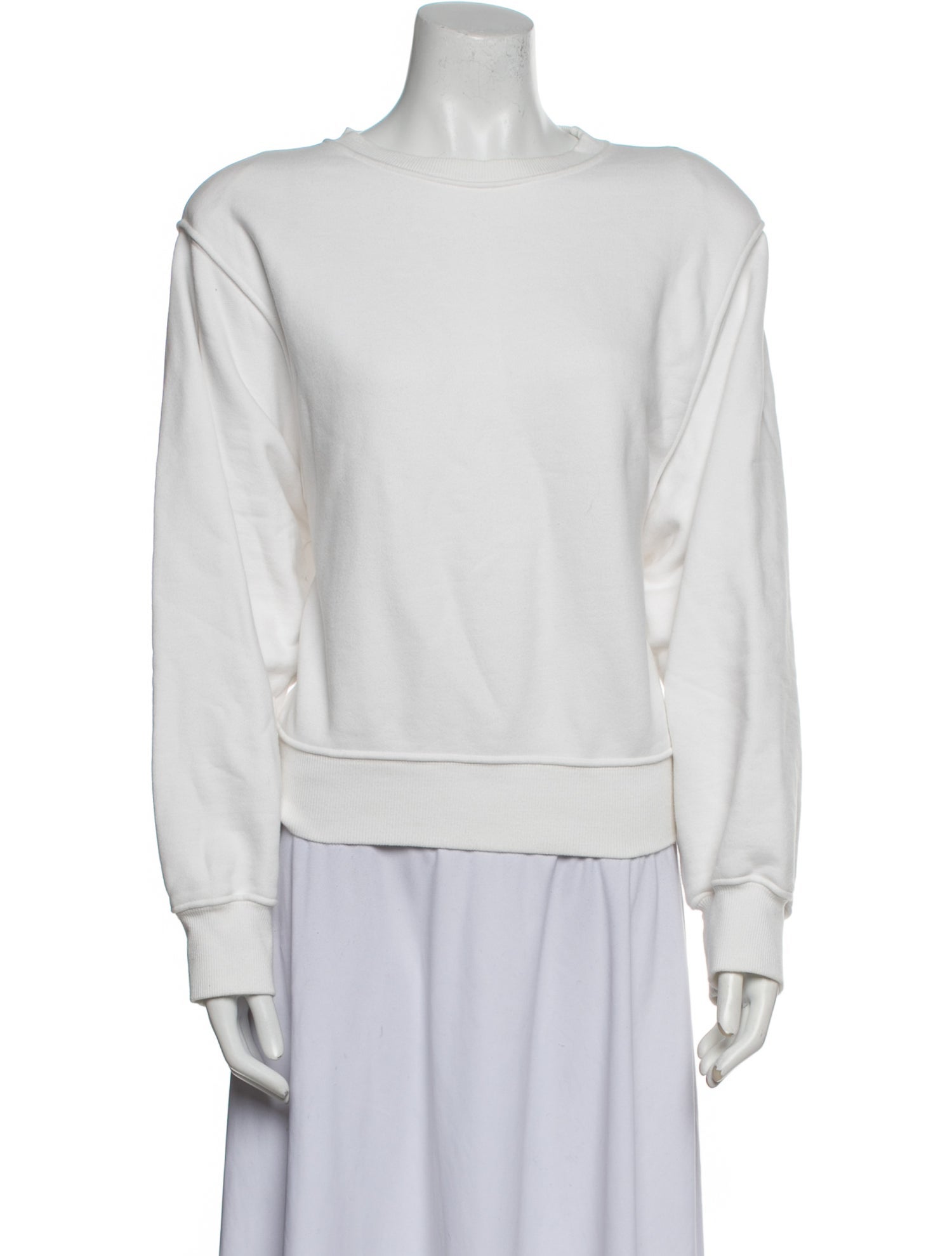 The Frankie Shop Scoop Neck Long Sleeve Sweatshirt