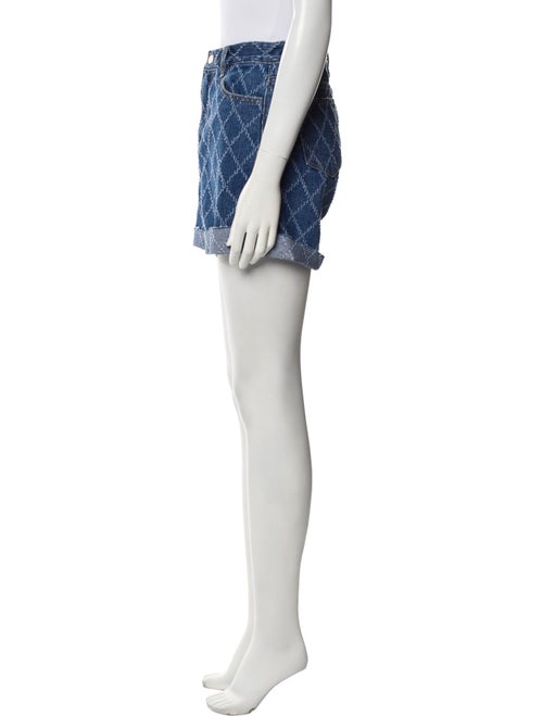 The Frankie Shop Plaid Print Mini Shorts