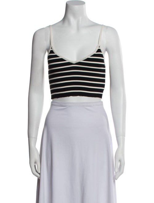 The Frankie Shop Striped Square Neckline Crop Top