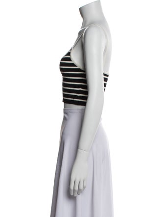 The Frankie Shop Striped Square Neckline Crop Top