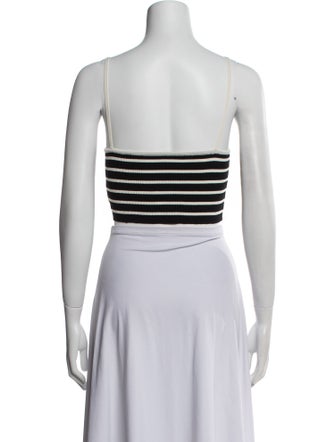The Frankie Shop Striped Square Neckline Crop Top