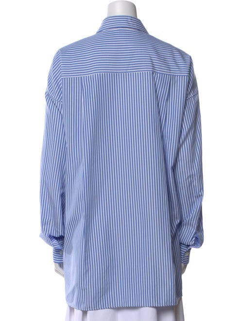 The Frankie Shop Striped Long Sleeve Button-Up Top