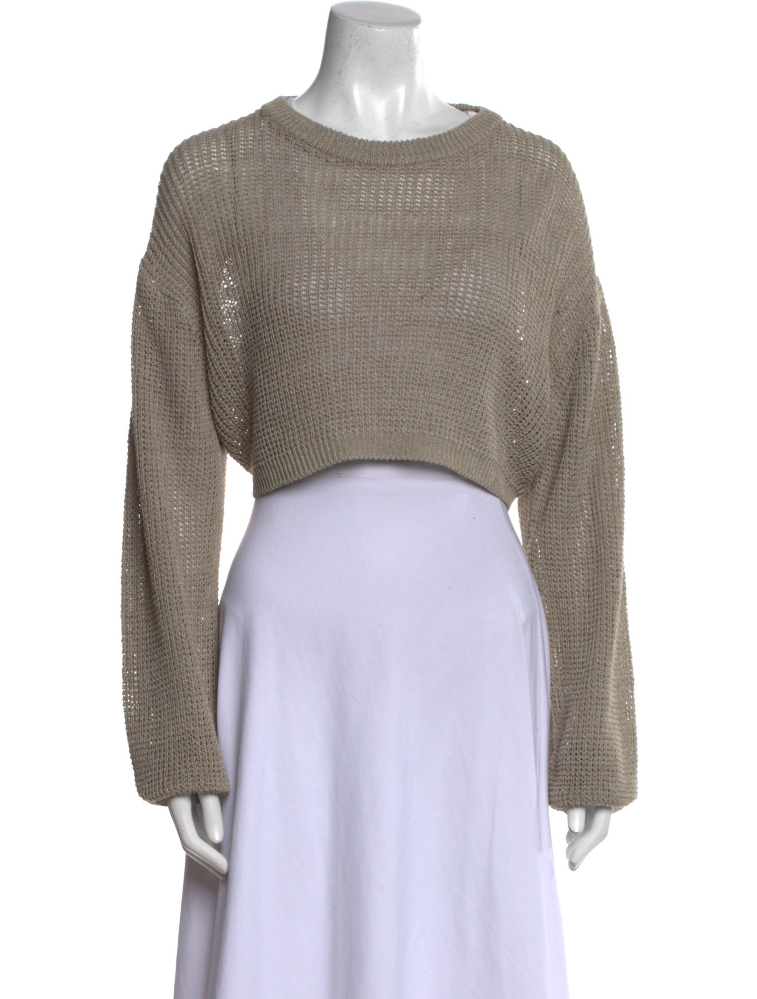 The Frankie Shop Linen Bateau Neckline Crop Top w/ Tags