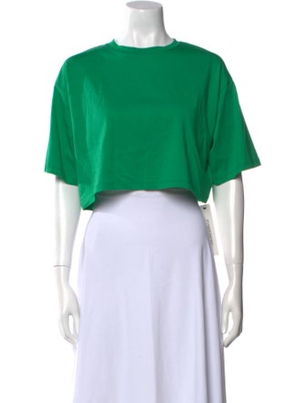 The Frankie Shop Crew Neck Short Sleeve Crop Top