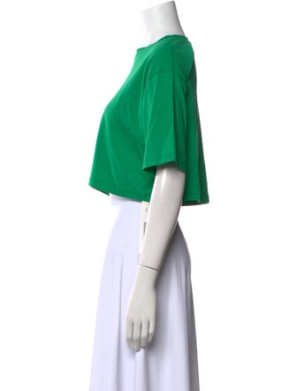 The Frankie Shop Crew Neck Short Sleeve Crop Top