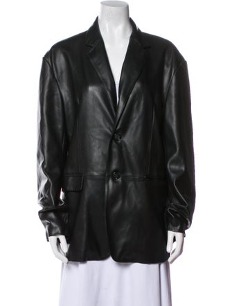 The Frankie Shop Faux Leather Blazer