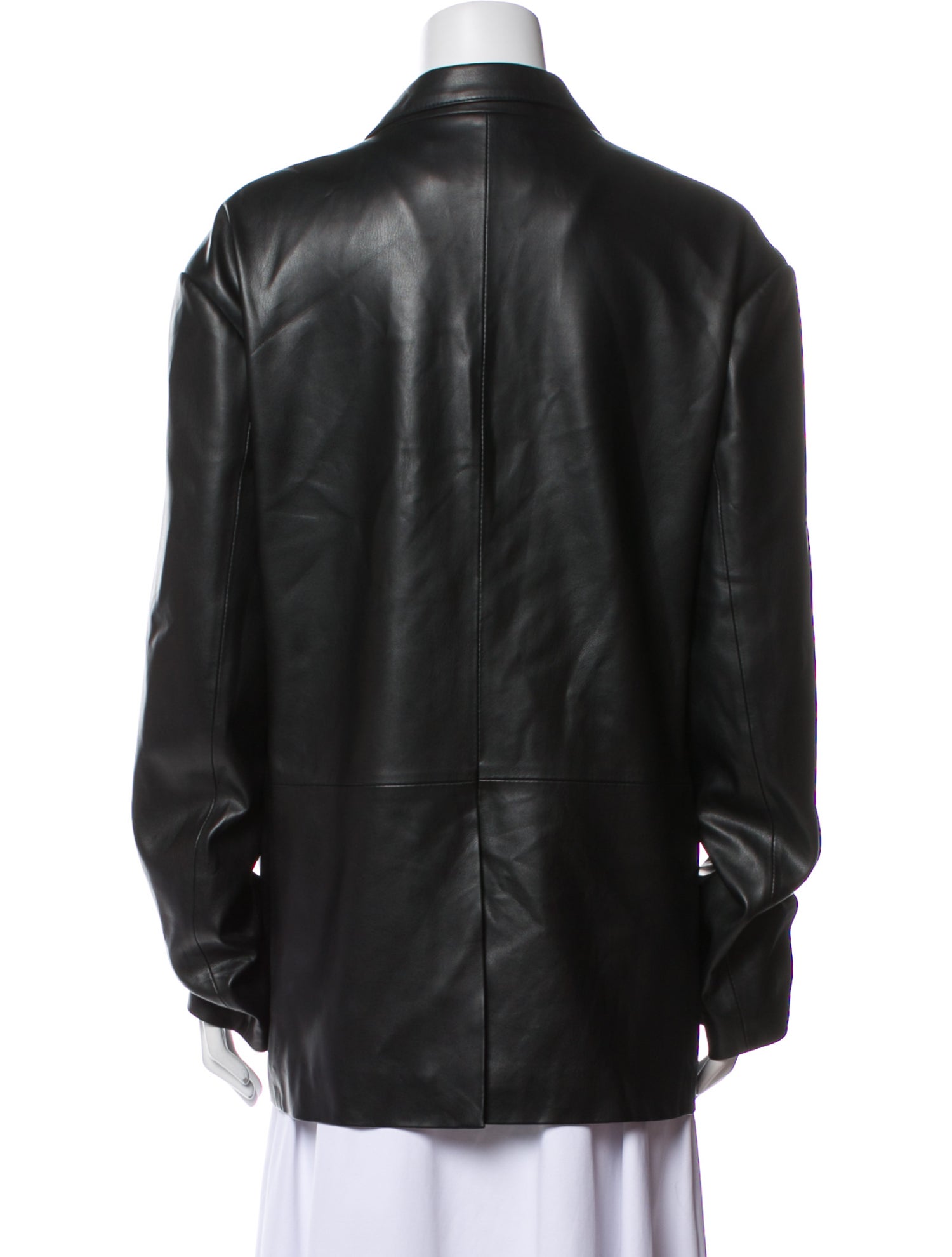 The Frankie Shop Faux Leather Blazer