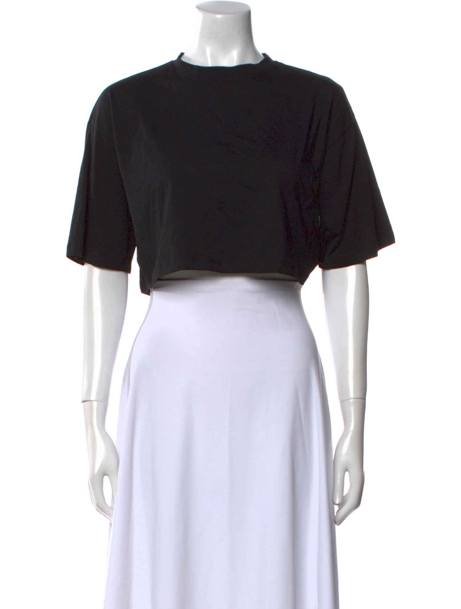 The Frankie Shop Crew Neck Short Sleeve Crop Top