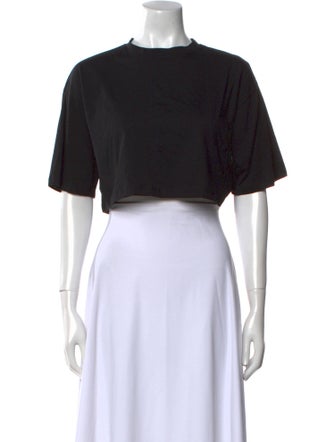 The Frankie Shop Crew Neck Short Sleeve Crop Top