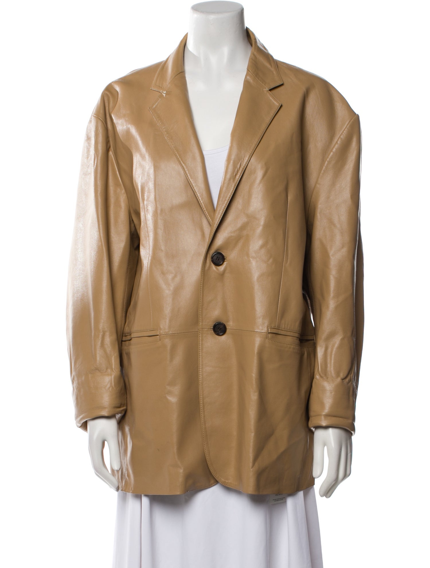 The Frankie Shop Faux Leather Blazer
