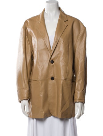 The Frankie Shop Faux Leather Blazer