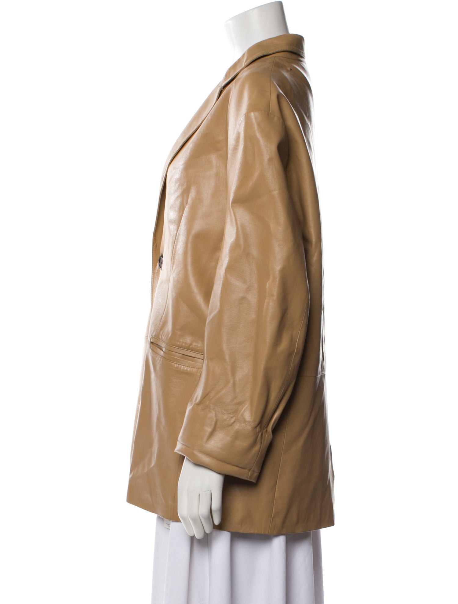 The Frankie Shop Faux Leather Blazer