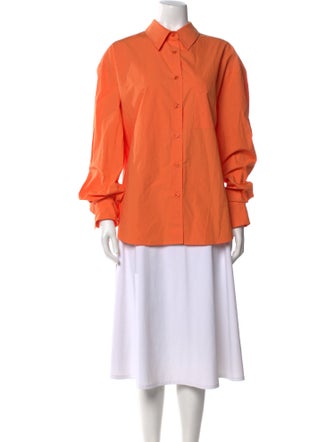 The Frankie Shop Long Sleeve Button-Up Top