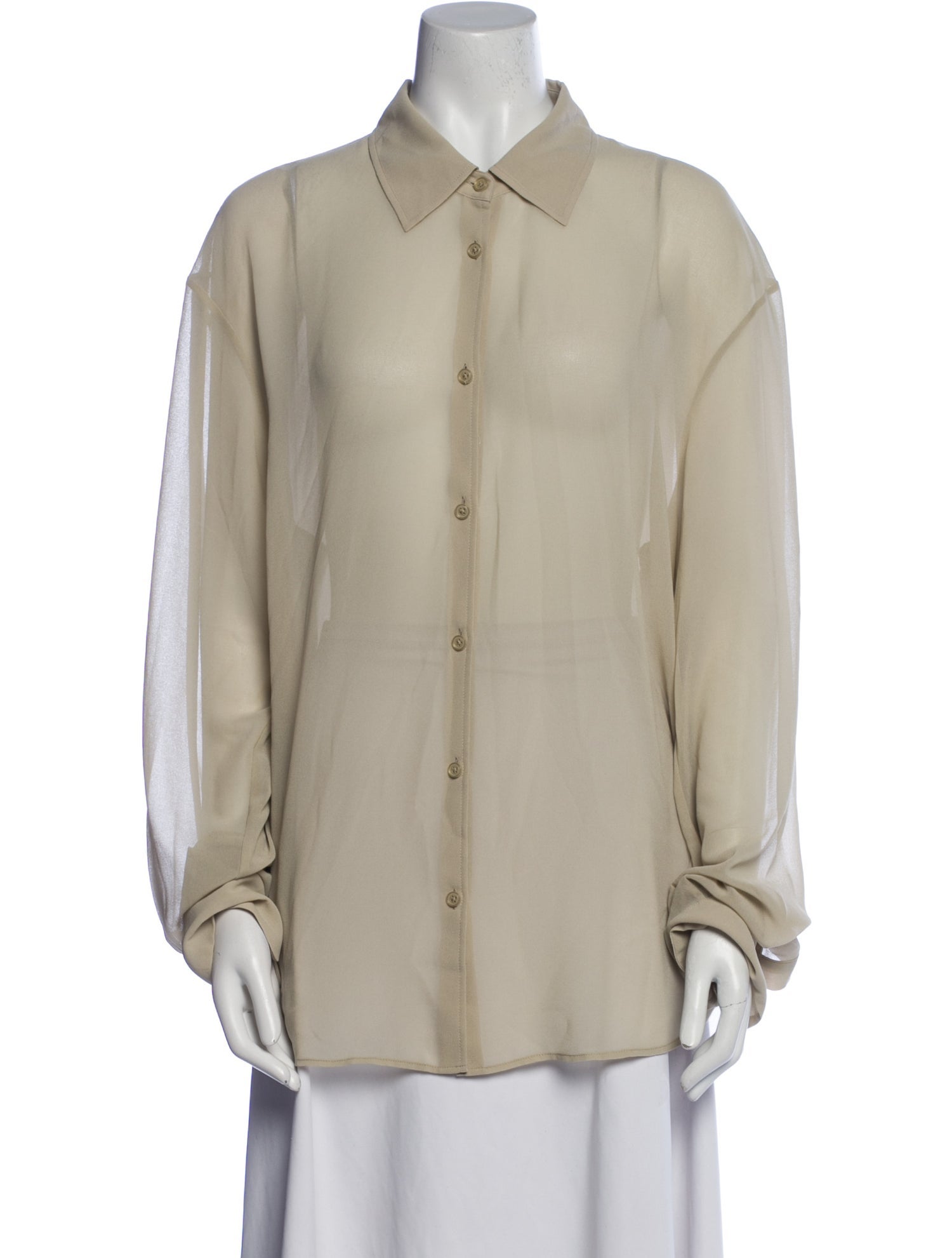 The Frankie Shop Long Sleeve Button-Up Top