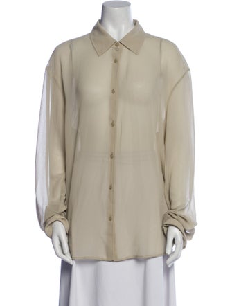 The Frankie Shop Long Sleeve Button-Up Top