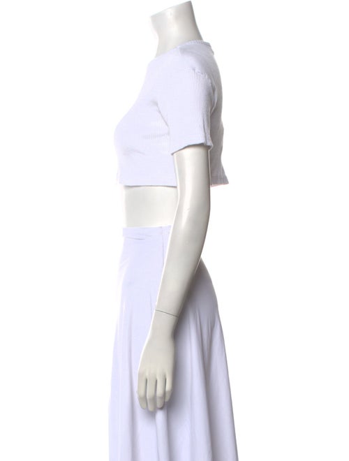 The Frankie Shop Crew Neck Short Sleeve Crop Top