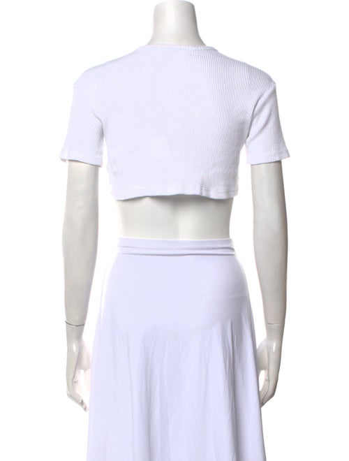 The Frankie Shop Crew Neck Short Sleeve Crop Top